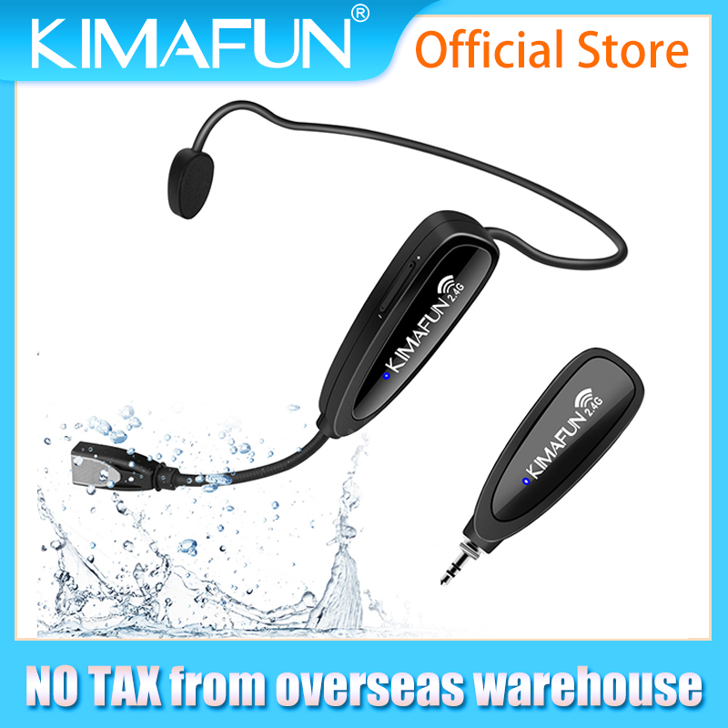 Yoga And Fitness Instructor - KIMAFUN 2.4G ワイヤレスフィットネスマイク、エアロビクス、ヨガ、ジムインストラクター向け軽量セキュアフィットヘッドセットマイク