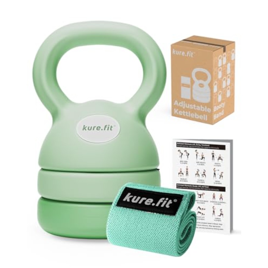 Kettlebell - 家庭用調整可能ケトルベル 鋳鉄製 ブラックパウダーコート仕上げ 512ポンド範囲 省スペース設計 全身ワークアウトに最適