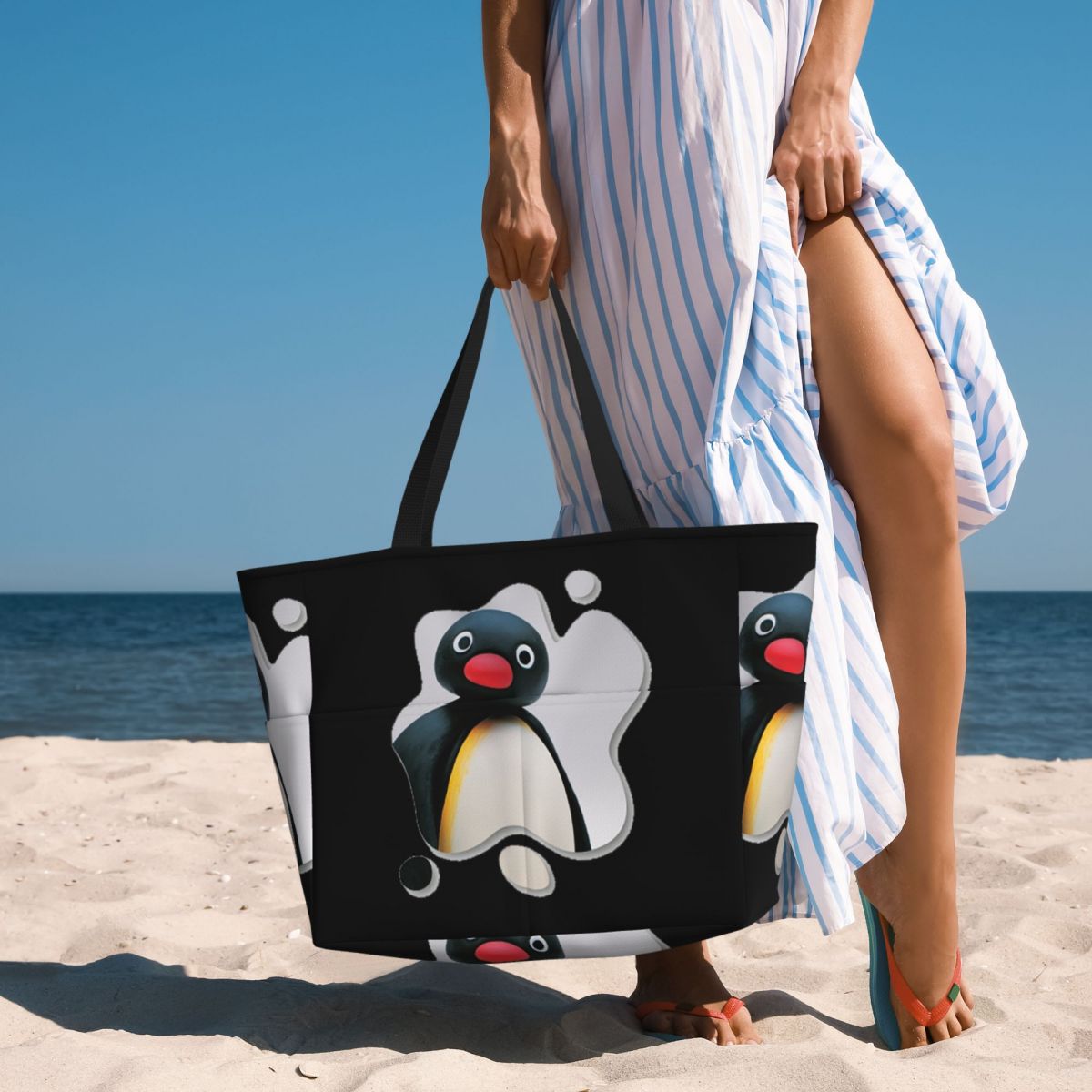 Yoga Fitness Tva - ピングー ピンガ ペンギン テレビ ビーチ トートバッグ
