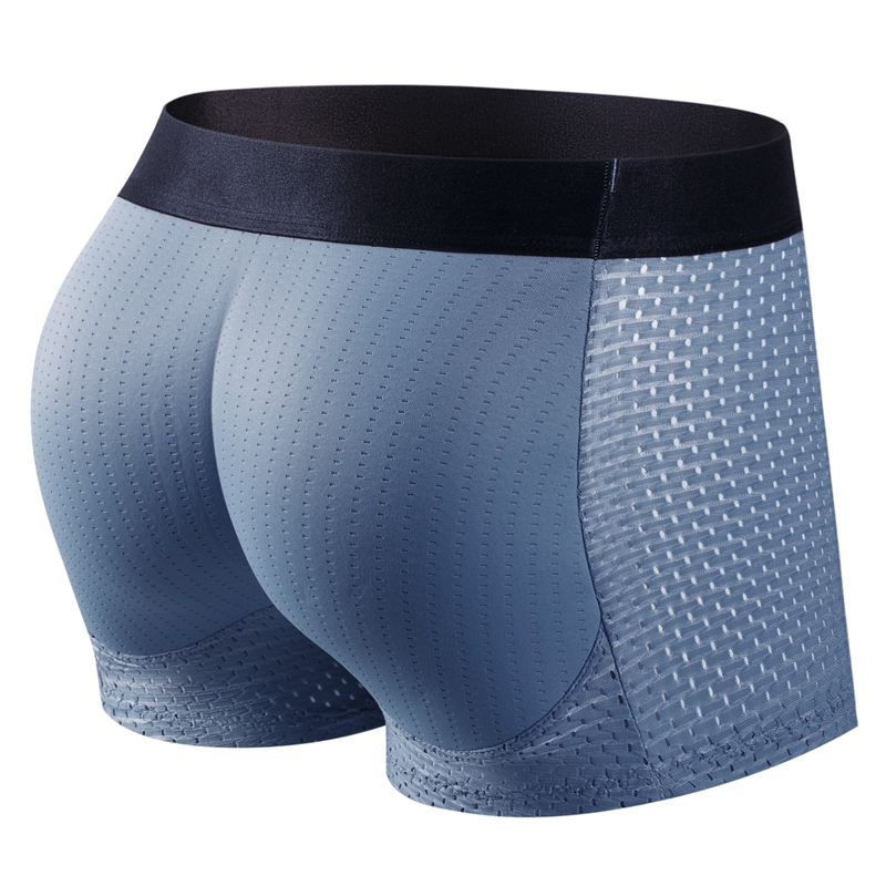 Hip Thrust Pad - 男性トランクス内蔵偽尻ヒップリフターエンハンサーショーツボクサーブリーフパッド入り下着シェイプウェアパンツナイロン通気性