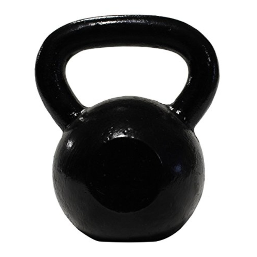 Kettlebell - ファンクショナルトレーニングとクロスフィットの動きに最適な、コーティングされていない鋳鉄製ケトルベル（50～100ポンド）、黒色、耐久性のある頑丈な構造