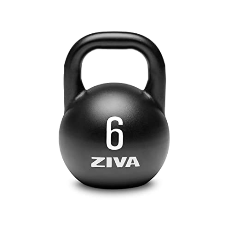 Kettlebell - 機能的トレーニング用スチール製ケトルベル、スチール構造、黒に赤のアクセント、耐クラック性パウダーコーティング