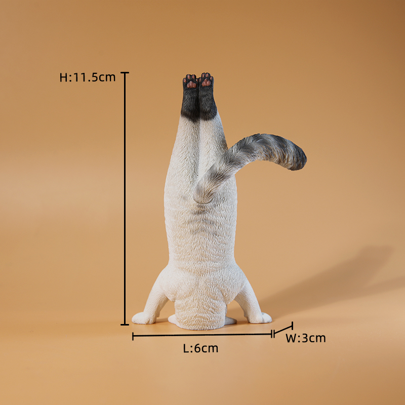 Yoga Fitness Tva - 1/6 スケールミニシミュレートフィットネス猫ヨガ動物モデル 12 インチおもちゃフィギュアデスクトップ装飾用