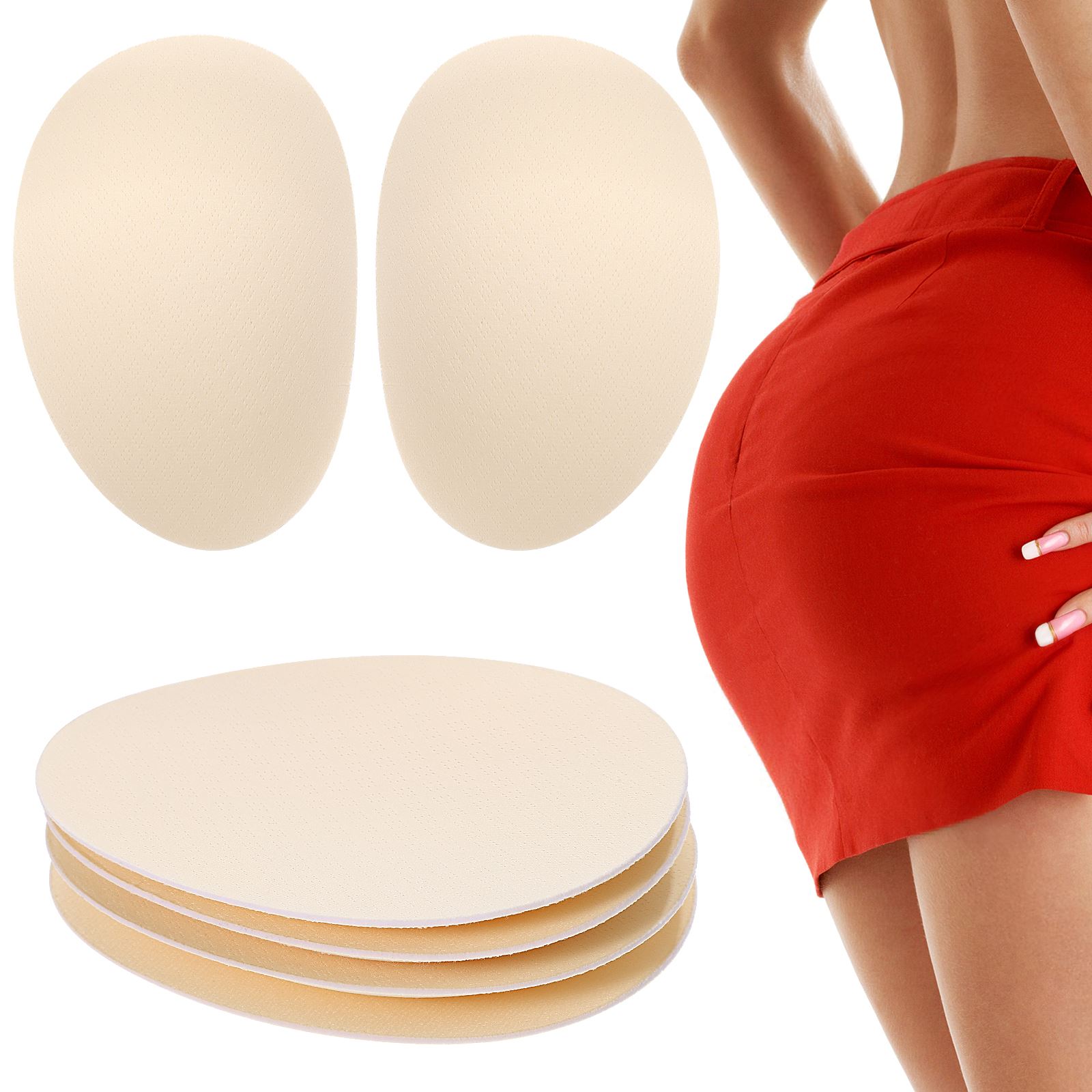 Hip Thrust Pad - 4 個女装ヒップパッドスポンジパッド入りバットヒップアップパッド入りエンハンサーバットリフティングパッド
