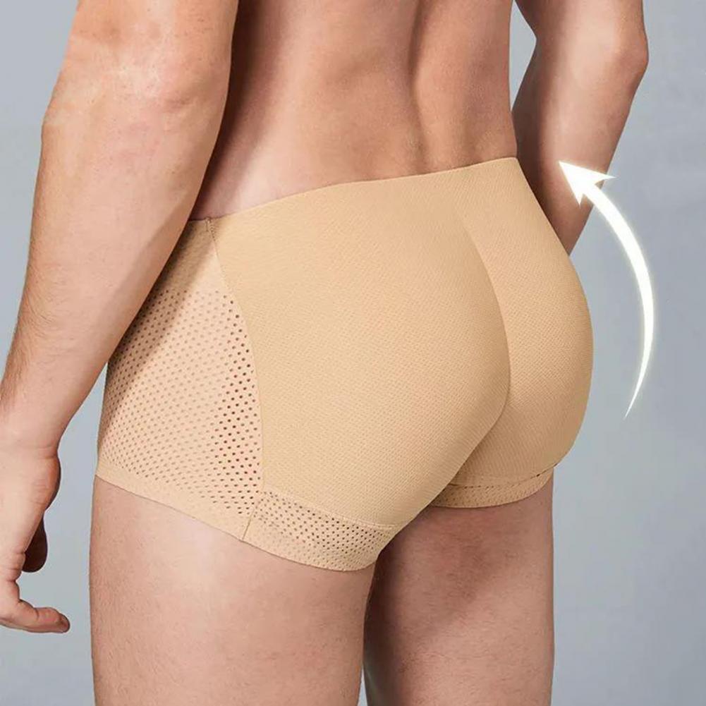Hip Thrust Pad - 男性用のシームレスで通気性のあるヒップリフト下着,偽の臀部,パッド入りの臀部エンハンサー,ヒップパッド,ミディアムライズショーツ,パンティー