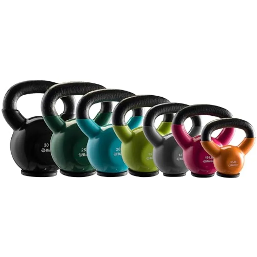 Kettlebell - ホームワークアウト用ケトルベルセット - 鋳鉄製 - ブラック -