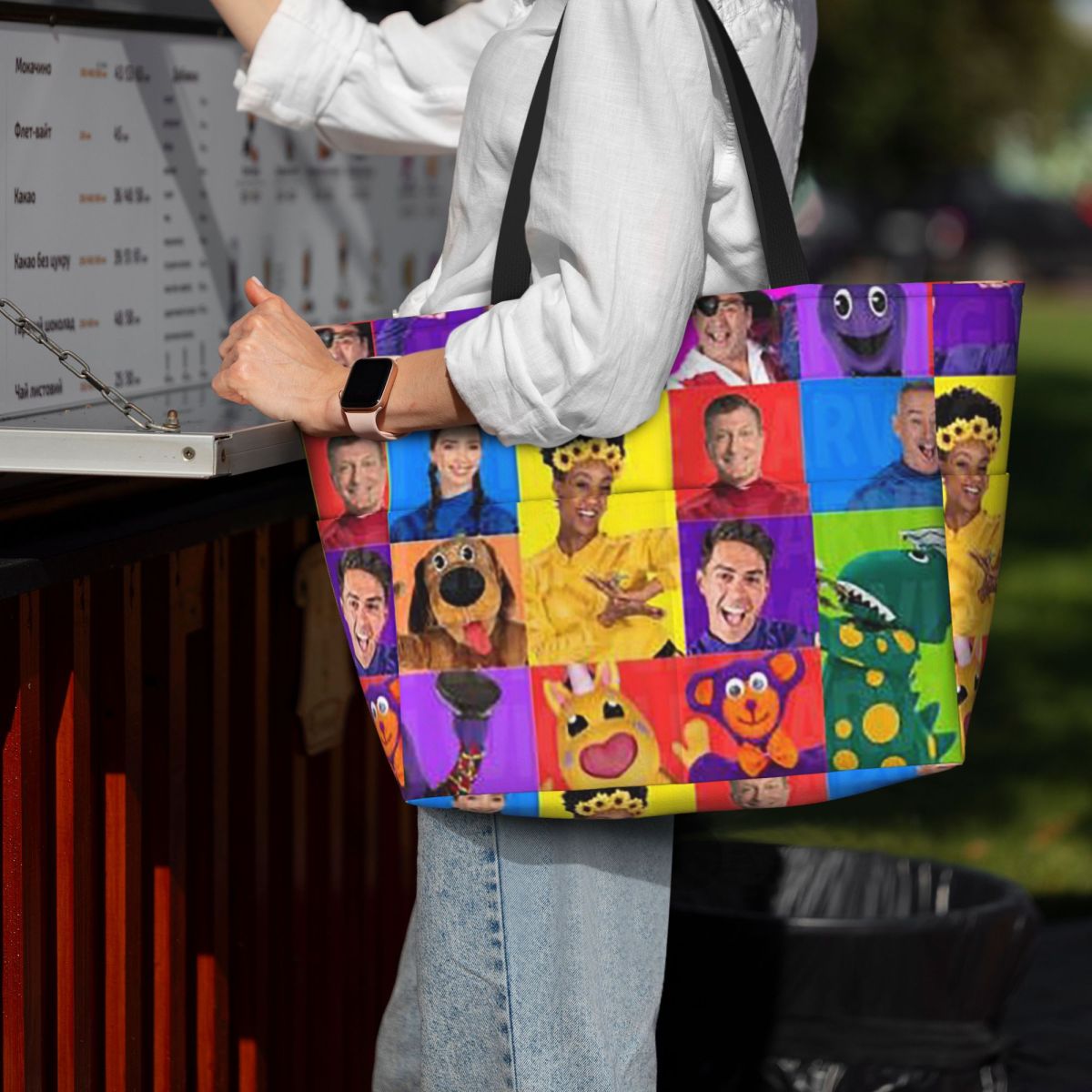 Yoga Fitness Tva - The Wiggles テレビ番組ミュージックバンドビーチトートバッグスポーツジムヨガダッフルラージトートバッグ女性用トラベルバッグフィットネスバッグ