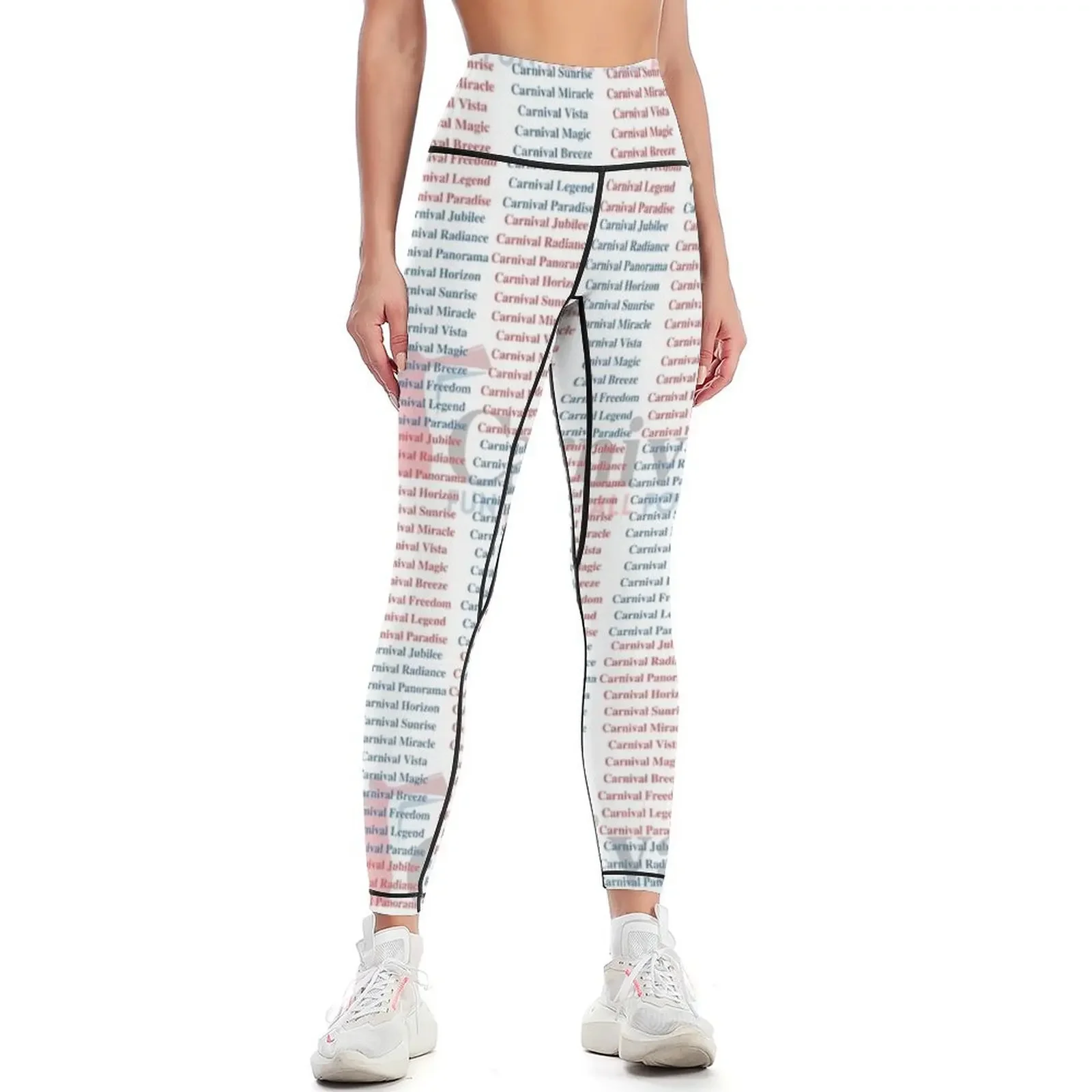 Yoga Fitness Name - カーニバルシップネームズレギンス、女性用ワークアウトウェア、フィットネス用レギンス、女性用レギンス