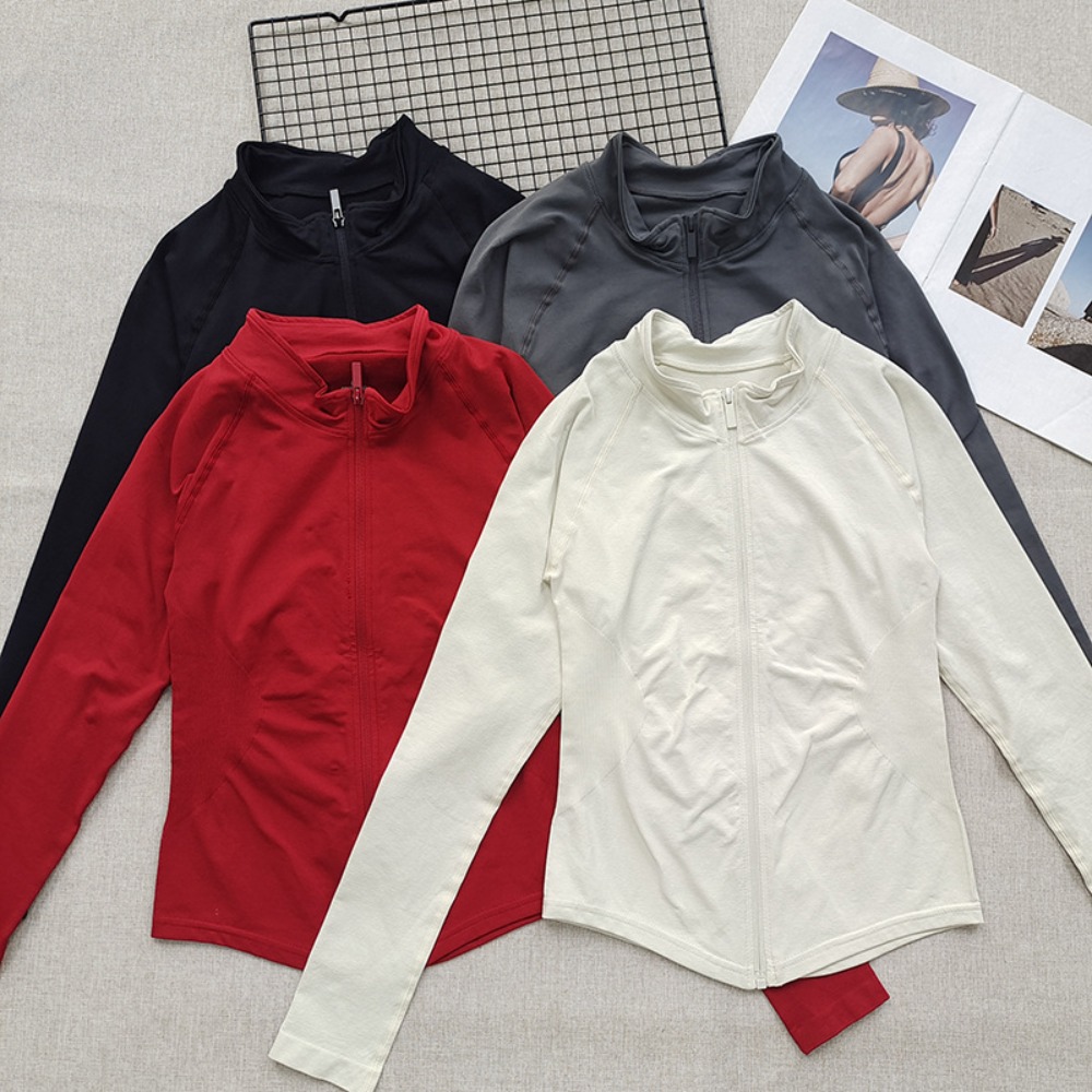 女性用長袖トップフルジップヨガワークアウトジャケット、マット - Yoga Fitness Com のレビューと価格