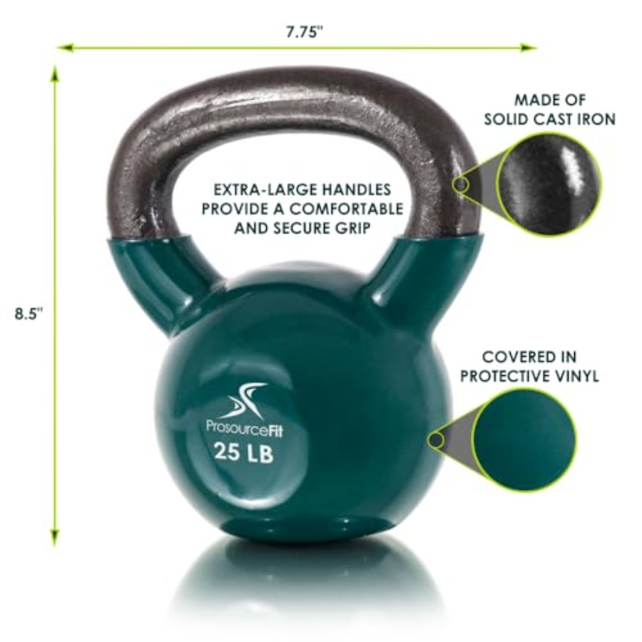 ビニールコーティングされた鋳鉄製ケトルベル 全身フィットネス - Kettlebell のレビューと価格