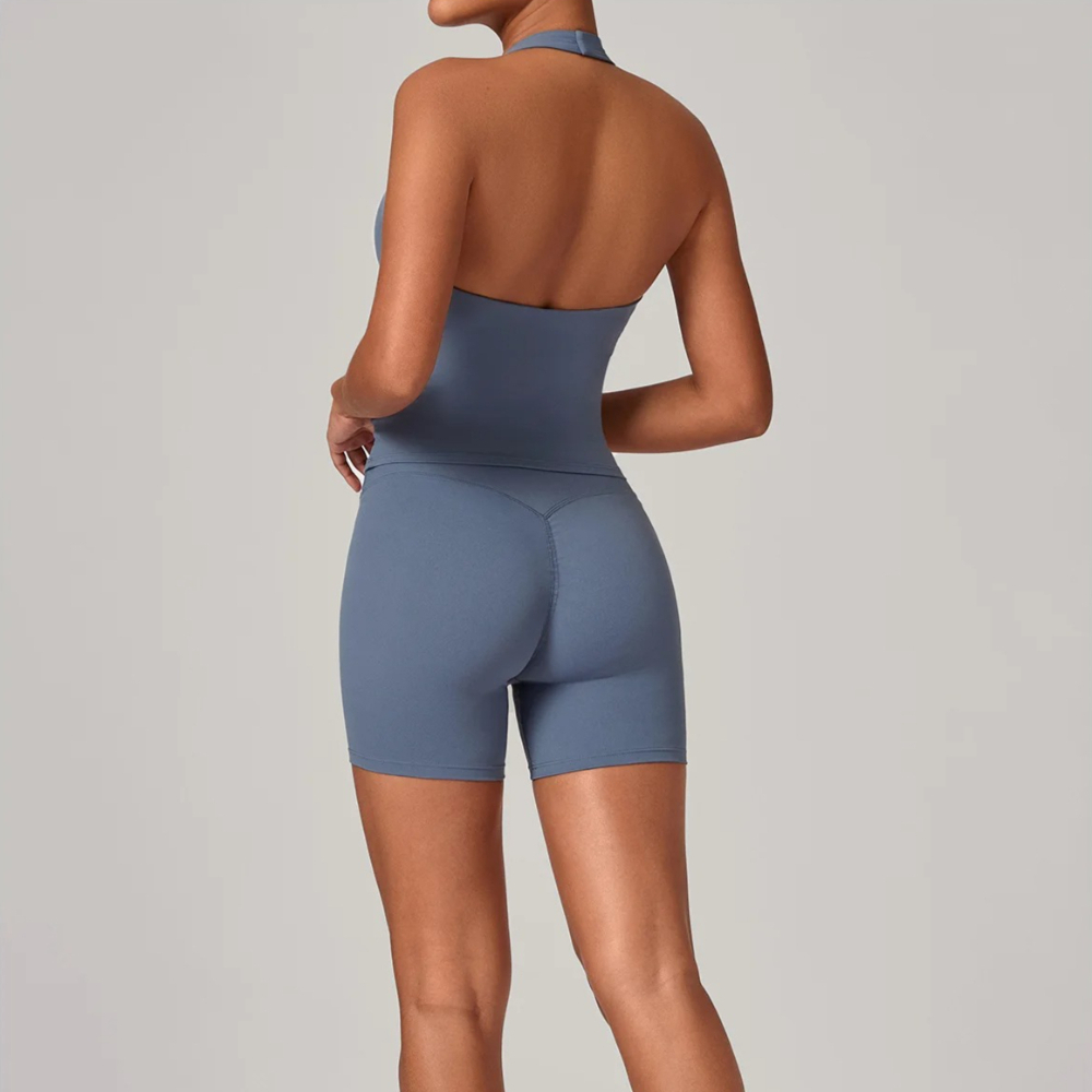 2ピース レディース ジム ジョギング スポーツセット ハイ - Yoga Fitness Outfit のレビューと価格