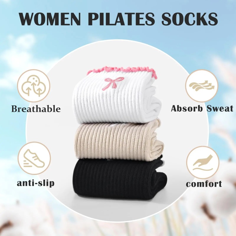 プロフェッショナルヨガソックス、コットンストラップシリコン滑 - Yoga & Fitness Center のレビューと価格
