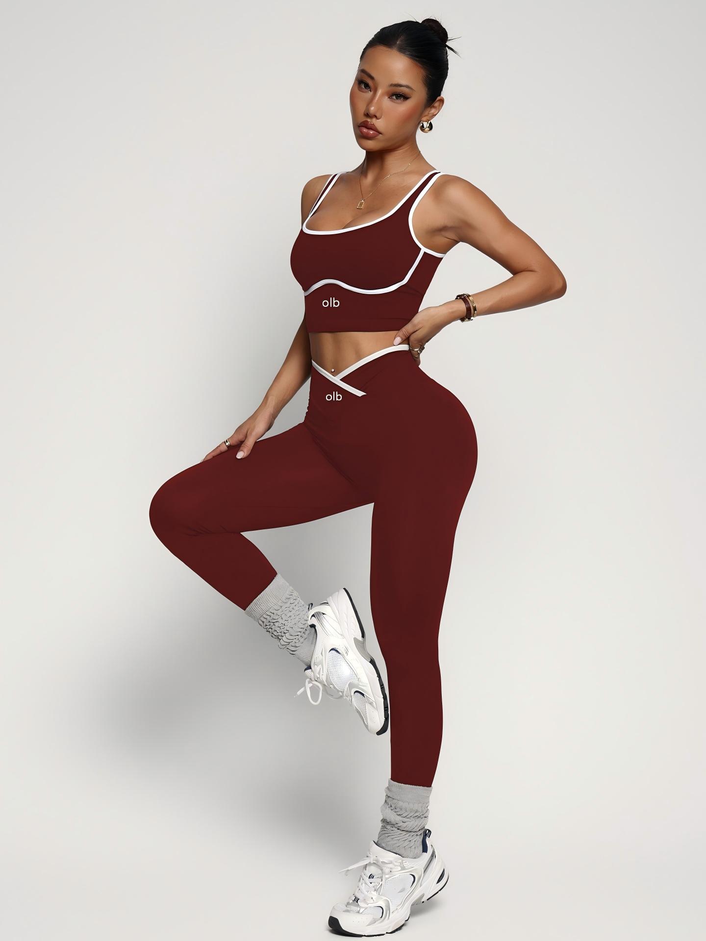 2ピースの新しいスポーツブラベストパンツフィットネススーツ、 - Yoga Fitness Outfit のレビューと価格