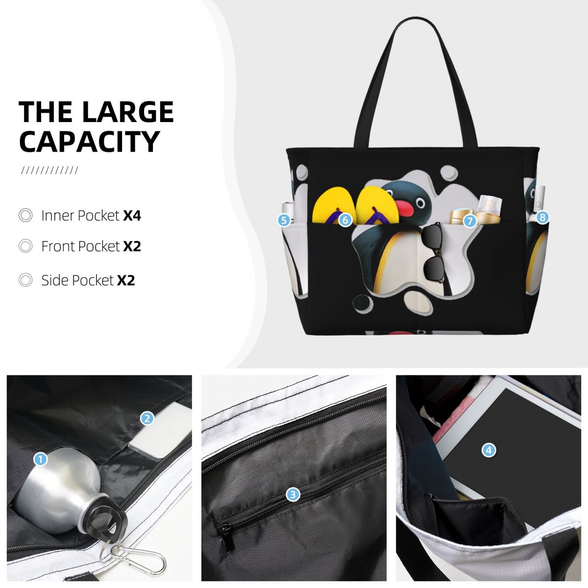 ピングー ピンガ ペンギン テレビ ビーチ トートバッグ ス - Yoga Fitness Tva のレビューと価格