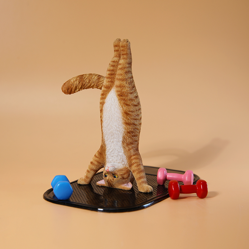 1/6 スケールミニシミュレートフィットネス猫ヨガ動物モデル - Yoga Fitness Tva のレビューと価格