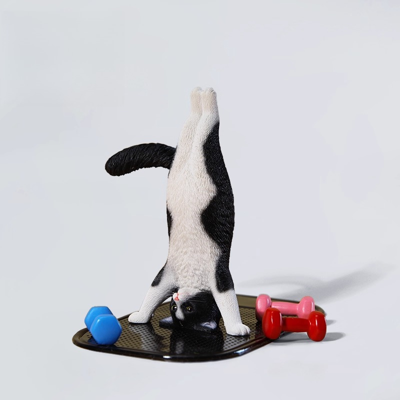 1/6 スケールミニシミュレートフィットネス猫ヨガ動物モデル - Yoga Fitness Tva のレビューと価格