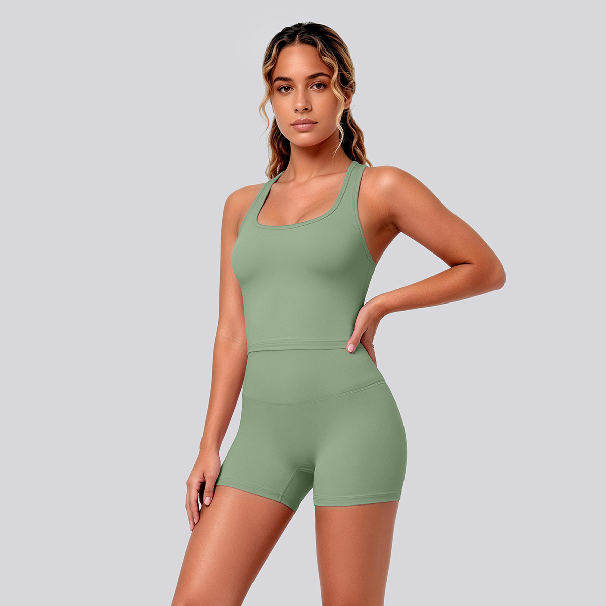 2ピース レディース ヨガセット 通気性のあるワークアウトト - Yoga Fitness Outfit のレビューと価格