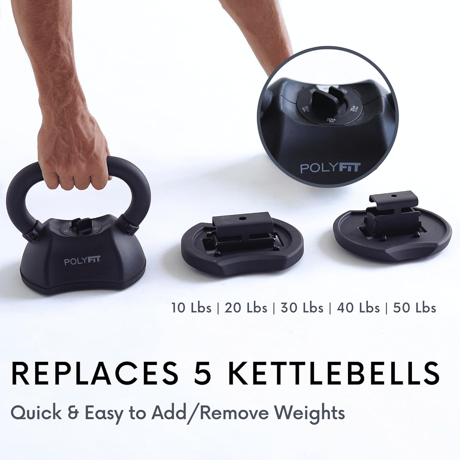 ホームジムポリフィット調整可能ケトルベルセット、色は記載され - Kettlebell のレビューと価格