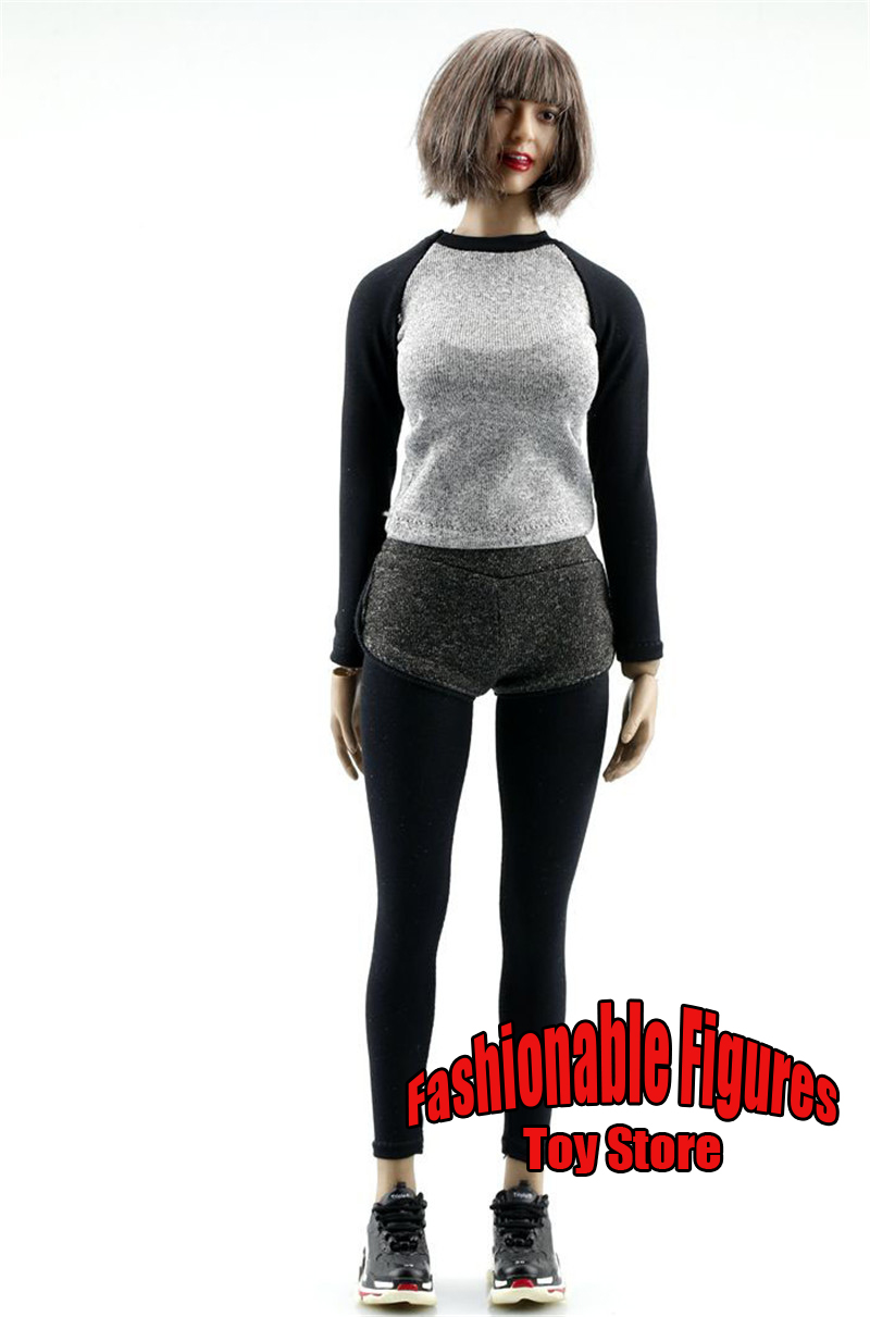 1/6スケール 女性用カジュアル服 ヨガスーツ グレー フィ - Yoga In Fitness First のレビューと価格