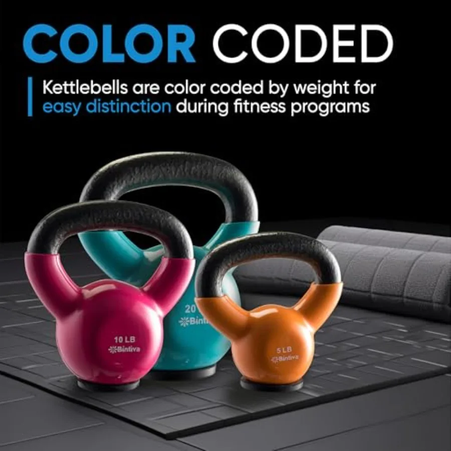 ホームワークアウト用ケトルベルセット - 鋳鉄製 - ブラッ - Kettlebell のレビューと価格